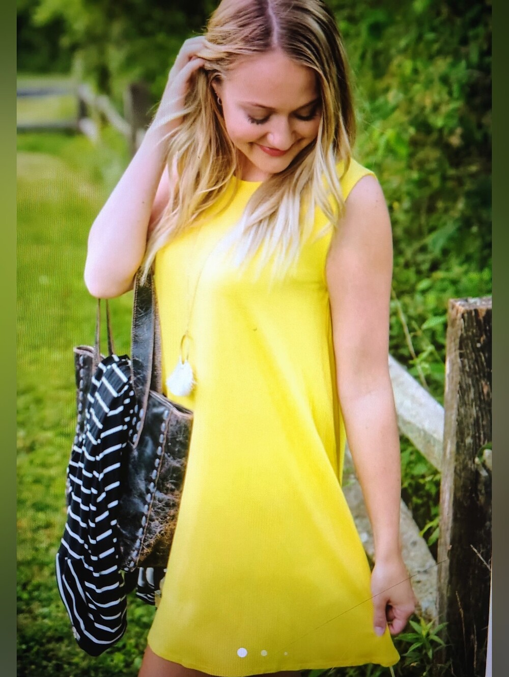 NWOT Sleeveless Layered Hi-low Yellow Long Tunic Dress by Sharagano Sz 12